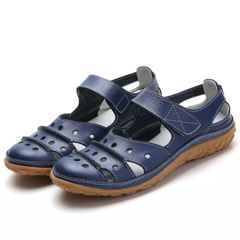 Anna - Orthopädische Beige Sandalen-Blauw-35-State of Style