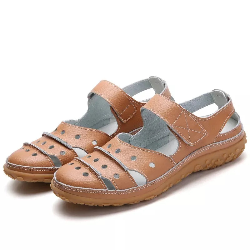 Anna - Orthopädische Beige Sandalen-Bruin-35-State of Style