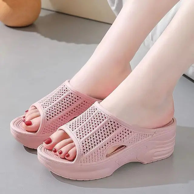 Anna - Orthopedische Beige Comfort Slippers-Roze-35-State of Style