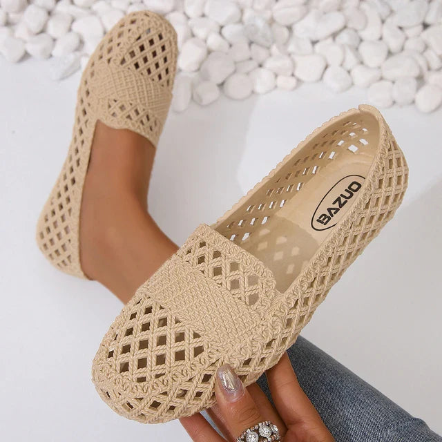 Anna - Orthopedische Comfortabele Zwarte Strand Sandalen-Beige 3-36-State of Style