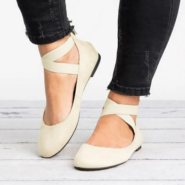Anna - Orthopedische Crèmekleurige Ballerina's-Beige-37-State of Style