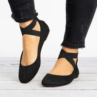 Anna - Orthopedische Crèmekleurige Ballerina's-Zwart-37-State of Style