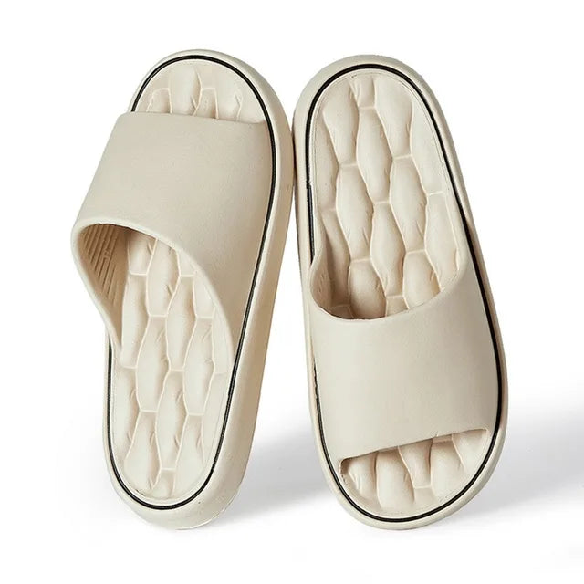 Anna - Orthopedische Crèmekleurige Slippers-Khaki-36-37(past op 35-36)-State of Style