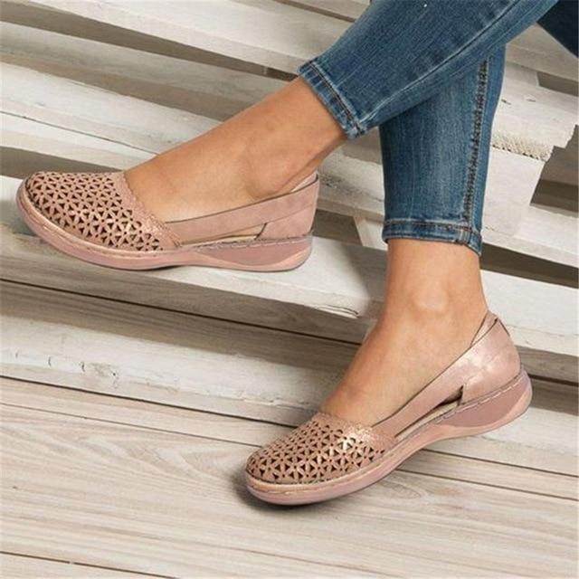 Anna - Orthopedische Platte Bruine Schoenen-Bruin-35-State of Style