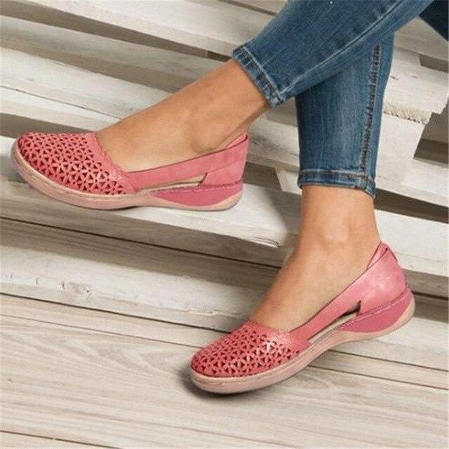 Anna - Orthopedische Platte Bruine Schoenen-Bruin-35-State of Style