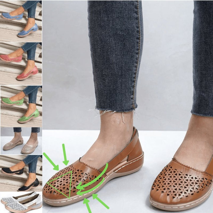Anna - Orthopedische Platte Bruine Schoenen-Bruin-35-State of Style