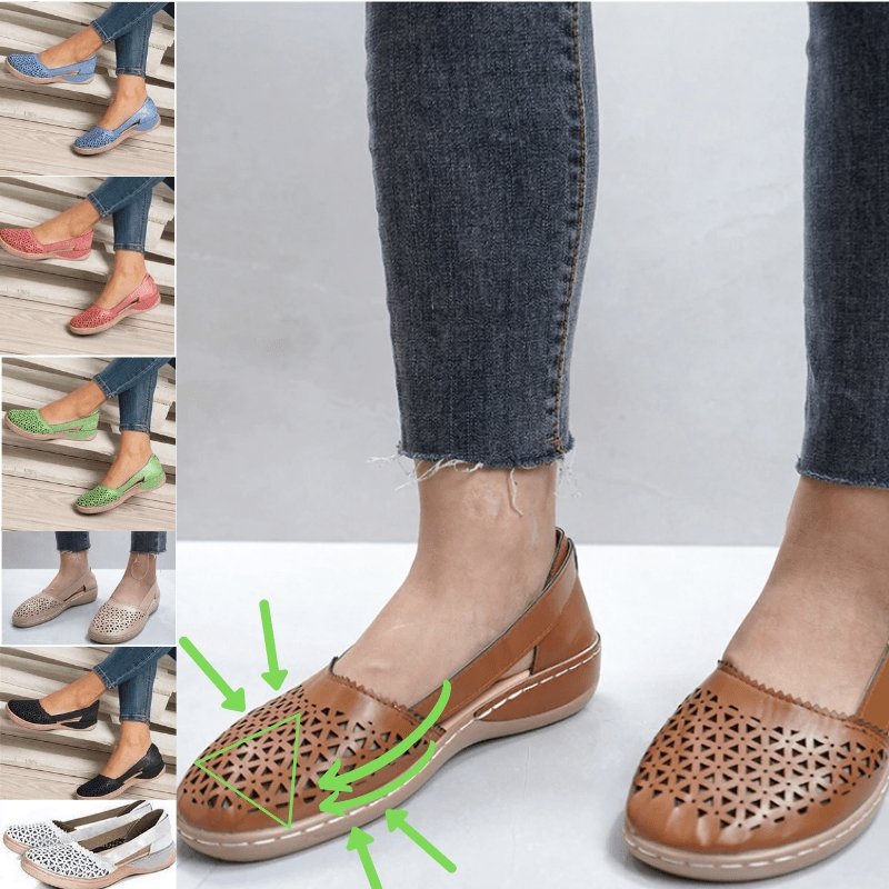 Anna - Orthopedische Platte Bruine Schoenen-Bruin-35-State of Style