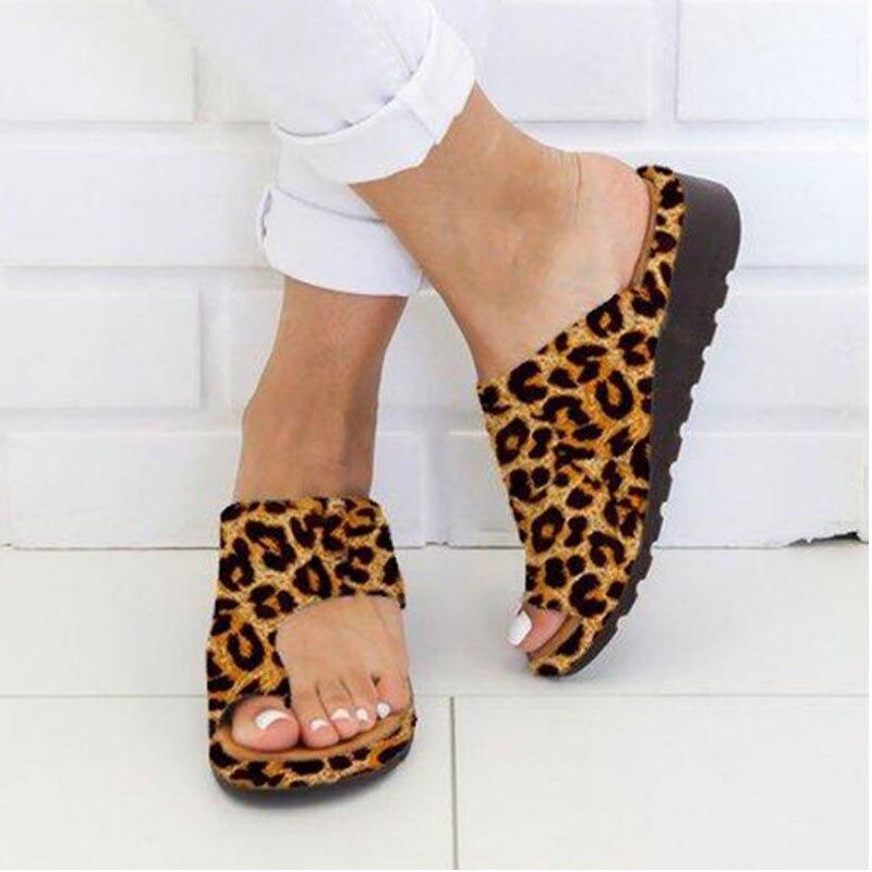 Anna - Orthopedische Zwart Comfort Slippers-35-Luipaard-State of Style