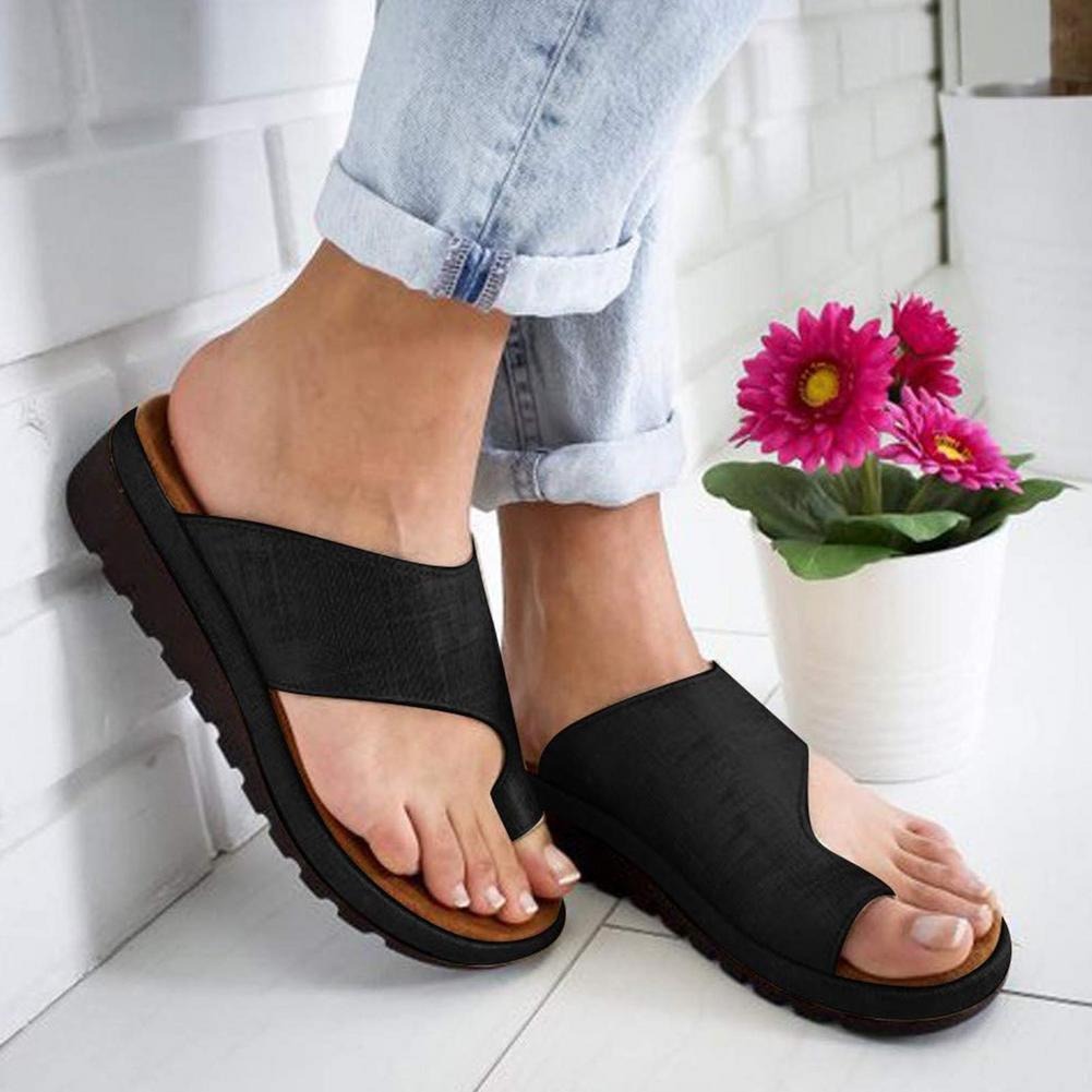 Anna - Orthopedische Zwart Comfort Slippers-35-Zwart-State of Style