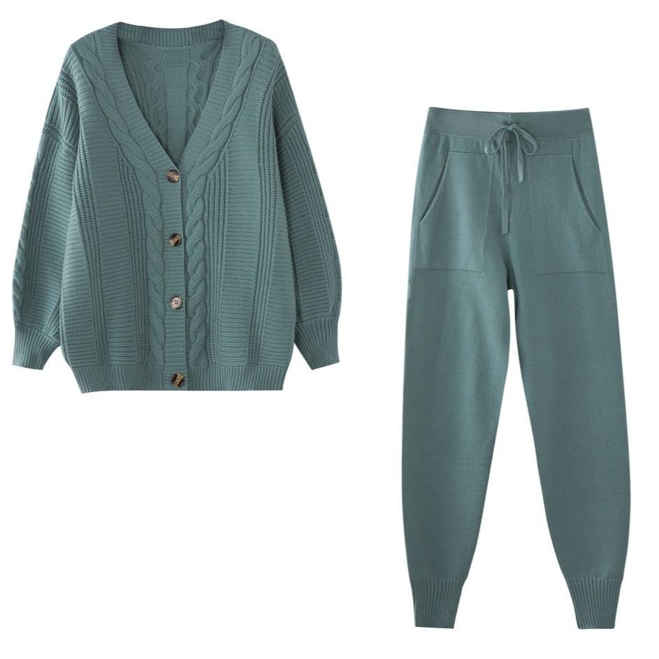 AnneliesSet | Comfortable 2-Piece Set for Women | Vest and Trousers-Beige-State of Style