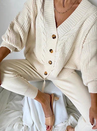 AnneliesSet | Comfortable 2-Piece Set for Women | Vest and Trousers-Beige-State of Style