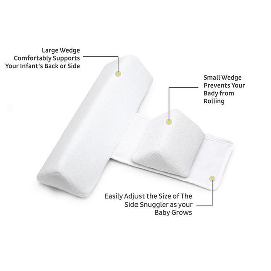 Anti-Roll Adjustable Baby Pillow – Cudlo-White-State of Style