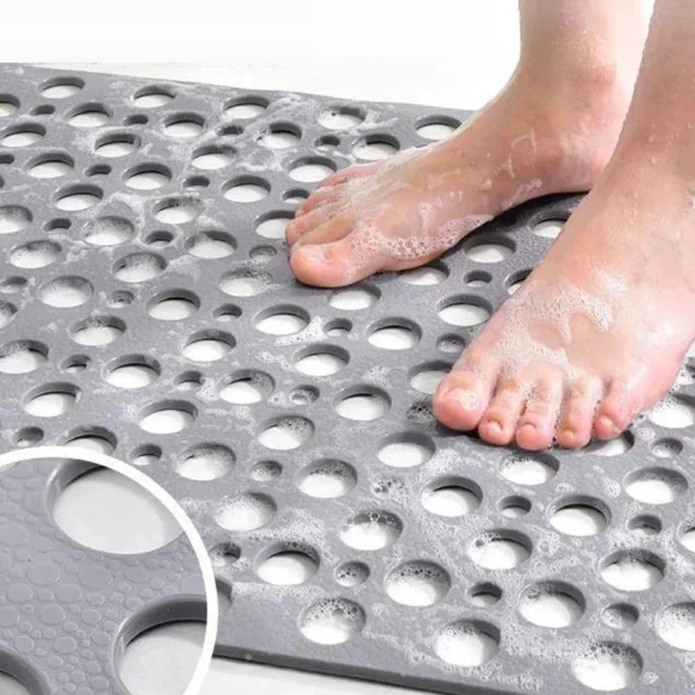 Anti-slip & Antibacterial Shower Mat – GripGuard-Grey-S (35x67CM)-State of Style