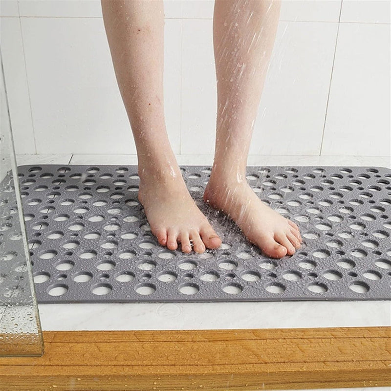 Anti-slip & Antibacterial Shower Mat – GripGuard-Grey-S (35x67CM)-State of Style