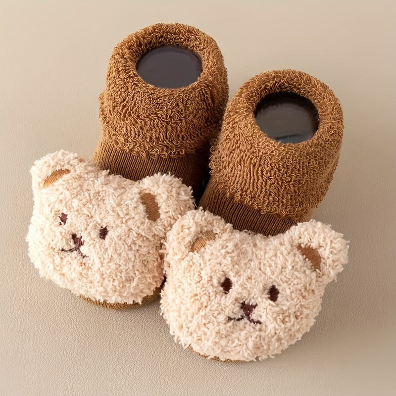 Anti-slip baby socks - Mila | With cute bear design-Brown Bear-S/0-1 Year-State of Style
