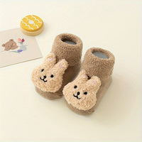 Anti-slip baby socks - Mila | With cute bear design-Coffee Rabbit-S/0-1 Year-State of Style