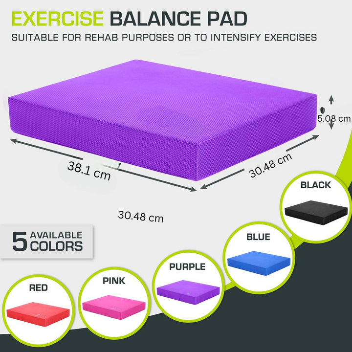 Anti-slip Balance Mat – Padded Foam Mat-L – 40.01 cm × 32.00 cm-Black-State of Style