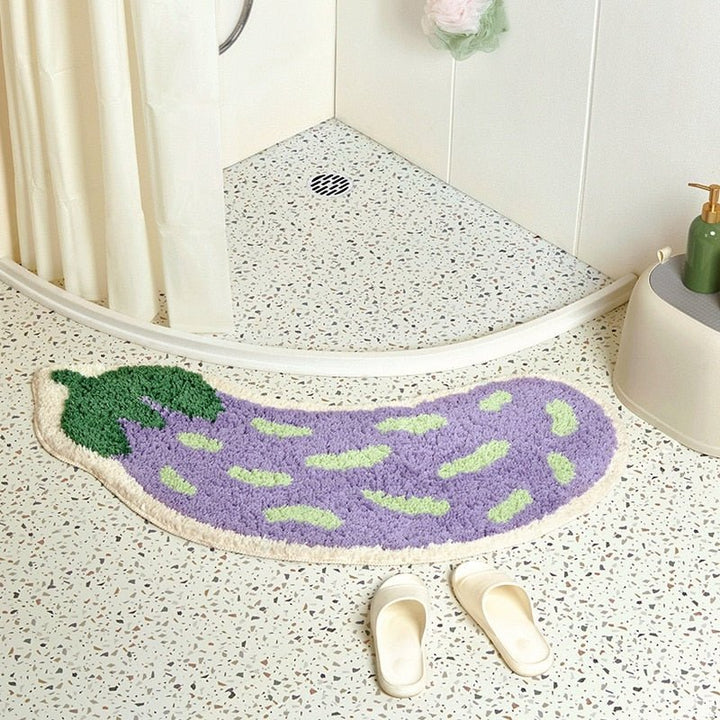 Anti-Slip Bathroom Mat with Banana or Eggplant Design - ZestPad-Banana-S (40x80cm)-State of Style