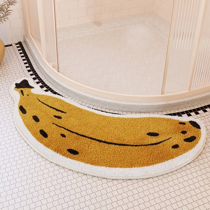 Anti-Slip Bathroom Mat with Banana or Eggplant Design - ZestPad-Banana-S (40x80cm)-State of Style