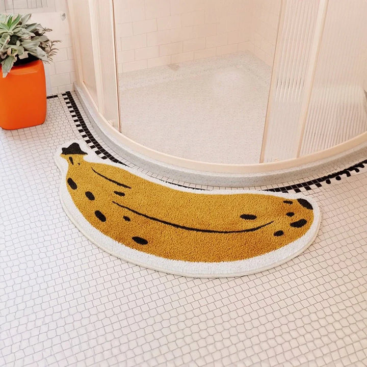 Anti-Slip Bathroom Mat with Banana or Eggplant Design - ZestPad-Banana-S (40x80cm)-State of Style