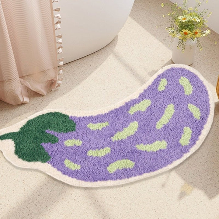 Anti-Slip Bathroom Mat with Banana or Eggplant Design - ZestPad-Banana-S (40x80cm)-State of Style