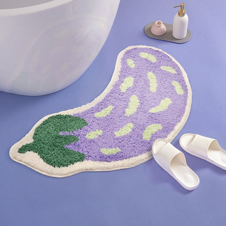 Anti-Slip Bathroom Mat with Banana or Eggplant Design - ZestPad-Banana-S (40x80cm)-State of Style