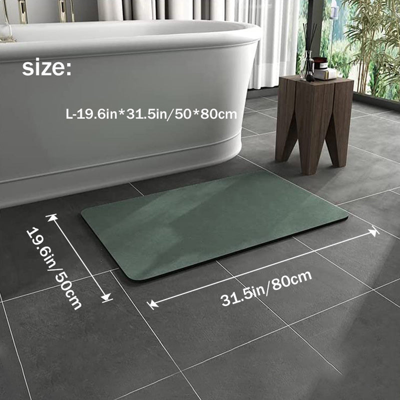 Anti-slip Diatomite Bath Mat - AquaGrip-Grey-40 x 60 cm-State of Style
