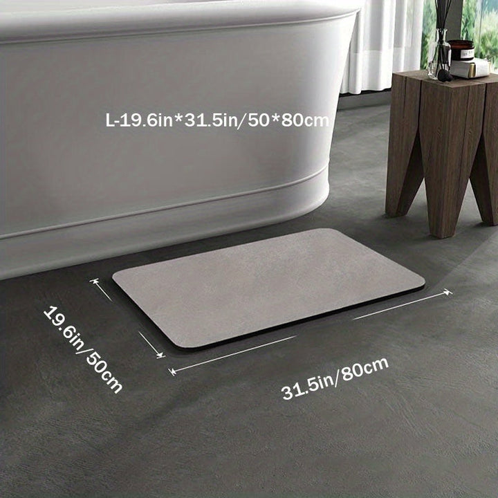 Anti-slip Diatomite Bath Mat - AquaGrip-Grey-40 x 60 cm-State of Style