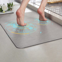 Anti-slip Diatomite Bath Mat - AquaGrip-Grey-40 x 60 cm-State of Style