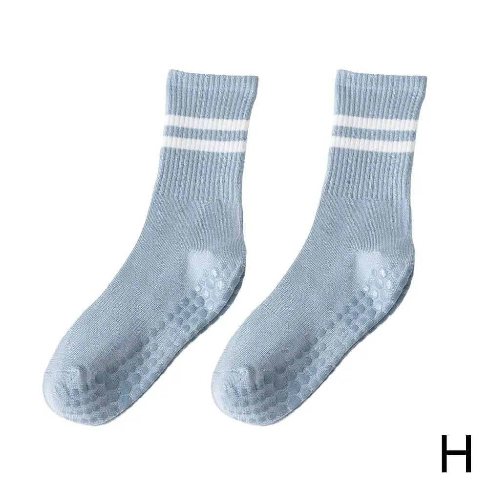Anti-Slip Mid-Tube Sports Socks for Fitness and Yoga - GripFit-Blue-State of Style
