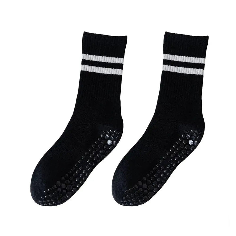 Anti-slip Mid-Tube Sports Socks for Fitness and Yoga - GripFit (Buy 1 Get 1 Free)-Black (1+1 Free)-State of Style