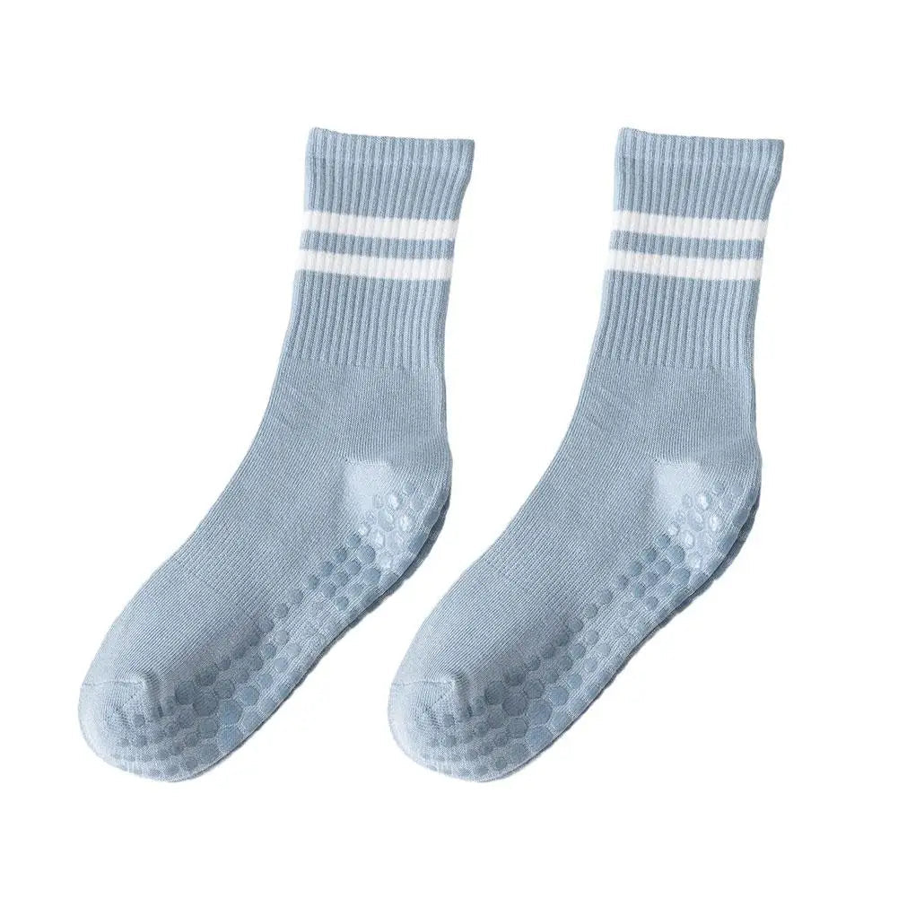 Anti-slip Mid-Tube Sports Socks for Fitness and Yoga - GripFit (Buy 1 Get 1 Free)-Blue (1+1 Free)-State of Style