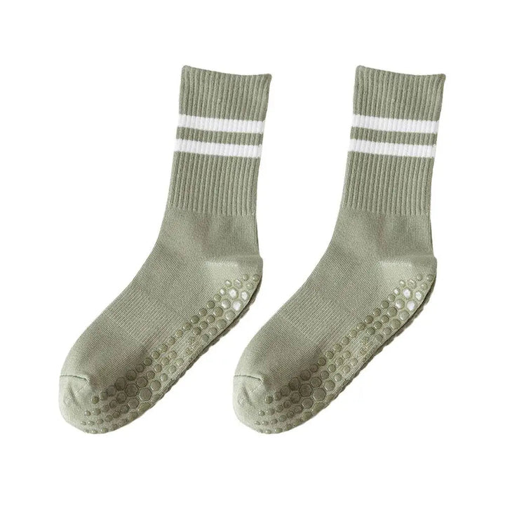 Anti-slip Mid-Tube Sports Socks for Fitness and Yoga - GripFit (Buy 1 Get 1 Free)-Green (1+1 Free)-State of Style