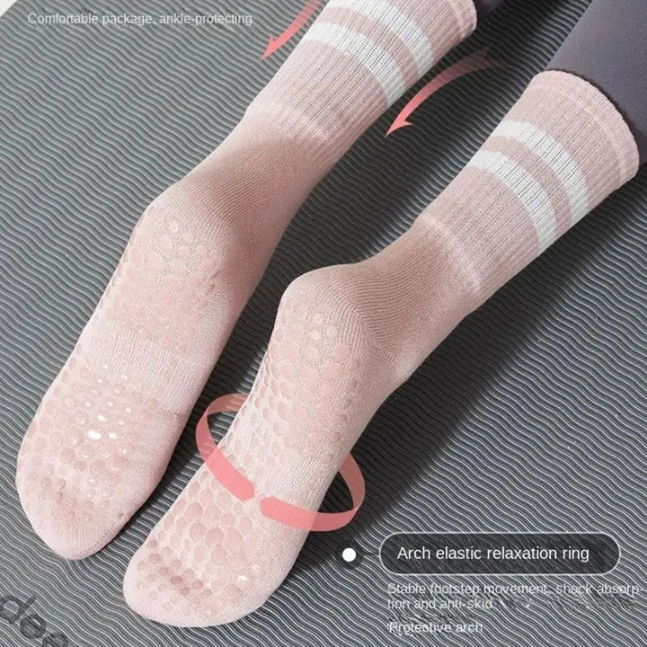 Anti-slip Mid-Tube Sports Socks for Fitness and Yoga - GripFit (Buy 1 Get 1 Free)-Grey (Buy 1 Get 1 Free)-State of Style