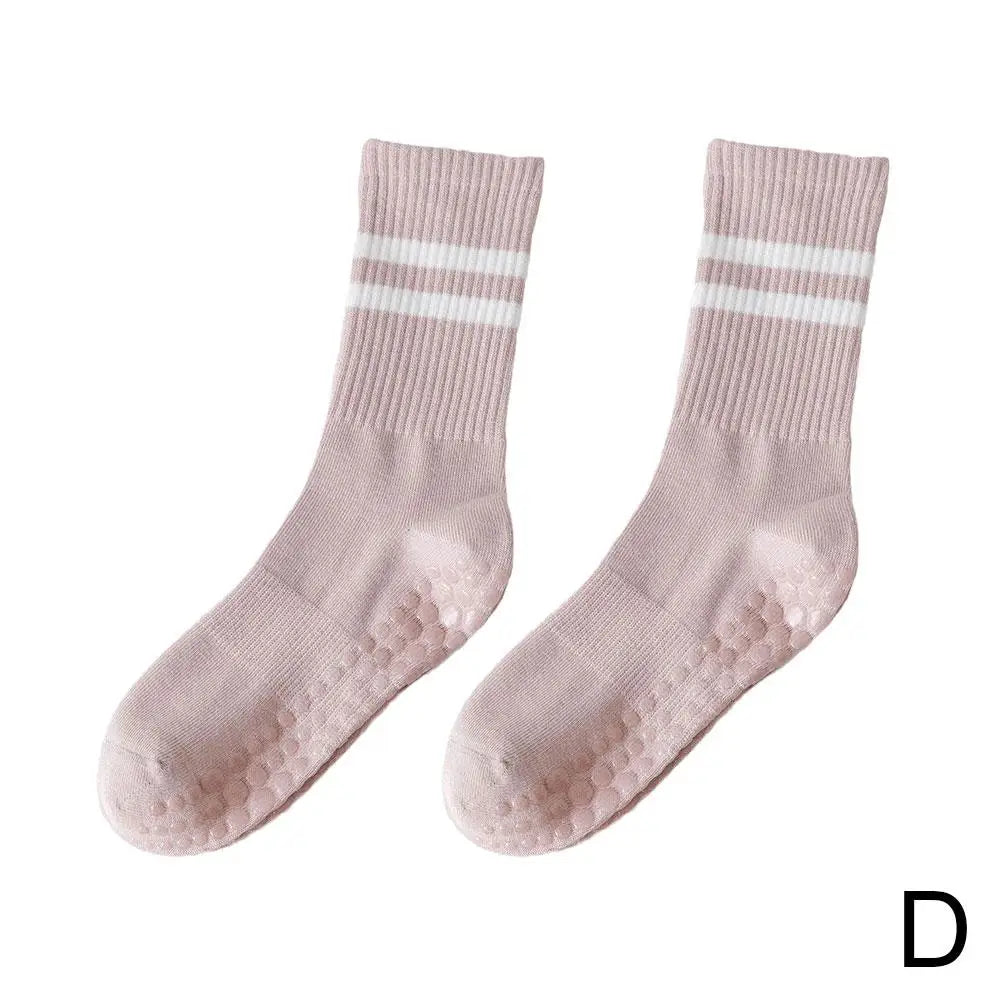 Anti-Slip Mid-Tube Sports Socks for Fitness and Yoga - GripFit-Pink-State of Style
