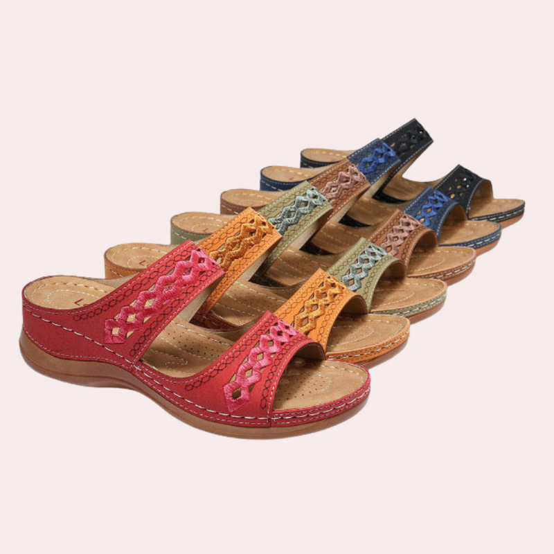 Anti-slip sandals with arch support for women – Valeria-Black-3-State of Style