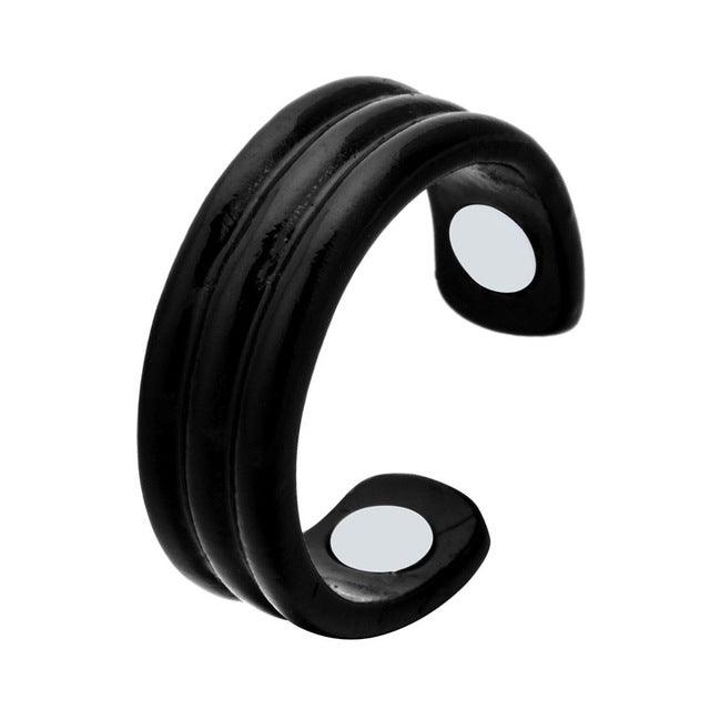 Anti-Snore Ring with Magnetic Therapy - StopSnore-Black-State of Style