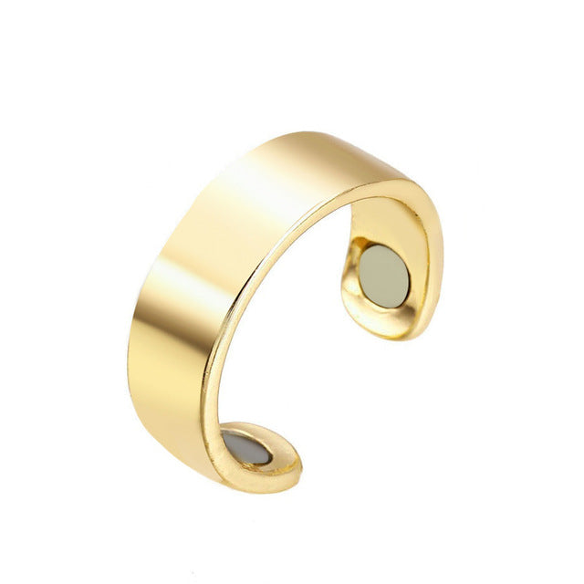 Anti-Snore Ring with Magnetic Therapy - StopSnore-Gold Solid-State of Style