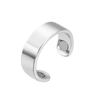 Anti-Snore Ring with Magnetic Therapy - StopSnore-Silver Solid-State of Style