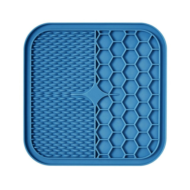 Anti-Stress Dog Lick Mat - LickEase-Blue-S (15x15 cm)-State of Style