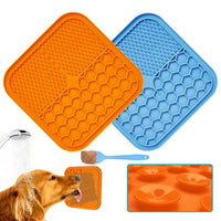 Anti-Stress Dog Lick Mat - LickEase-Blue-S (15x15 cm)-State of Style