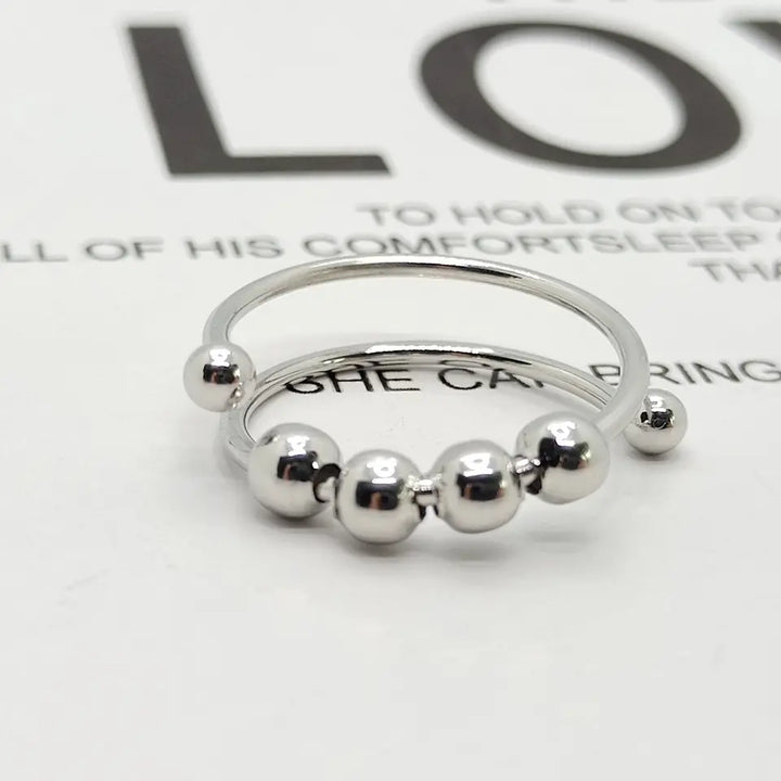 Anti Stress Ring - CalmSpin-Silver-State of Style
