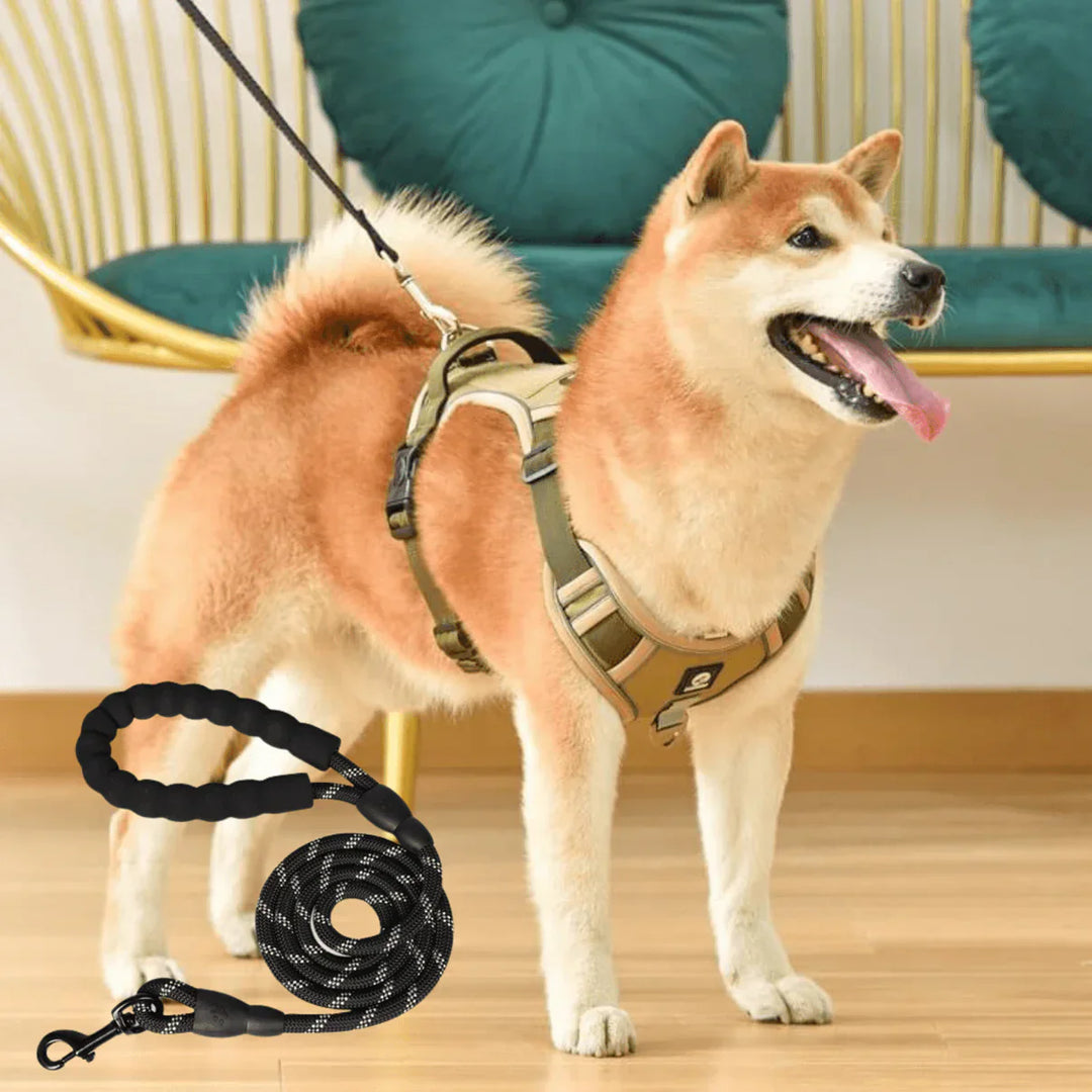 Anti-Trek Dog Harness with Comfort Padding – PullFree-Khaki-S (3-7 Kg)-State of Style