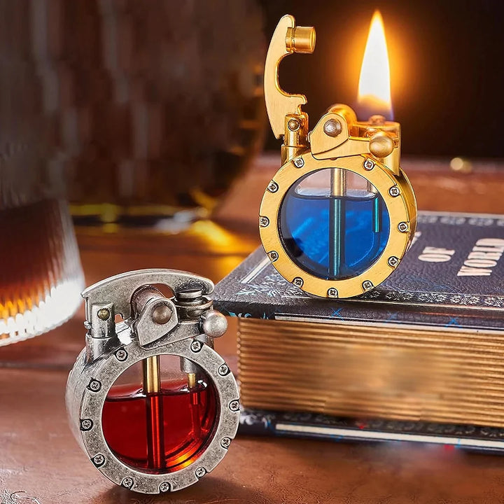 Antique Transparent Lighter – FlintAura-Gold-State of Style