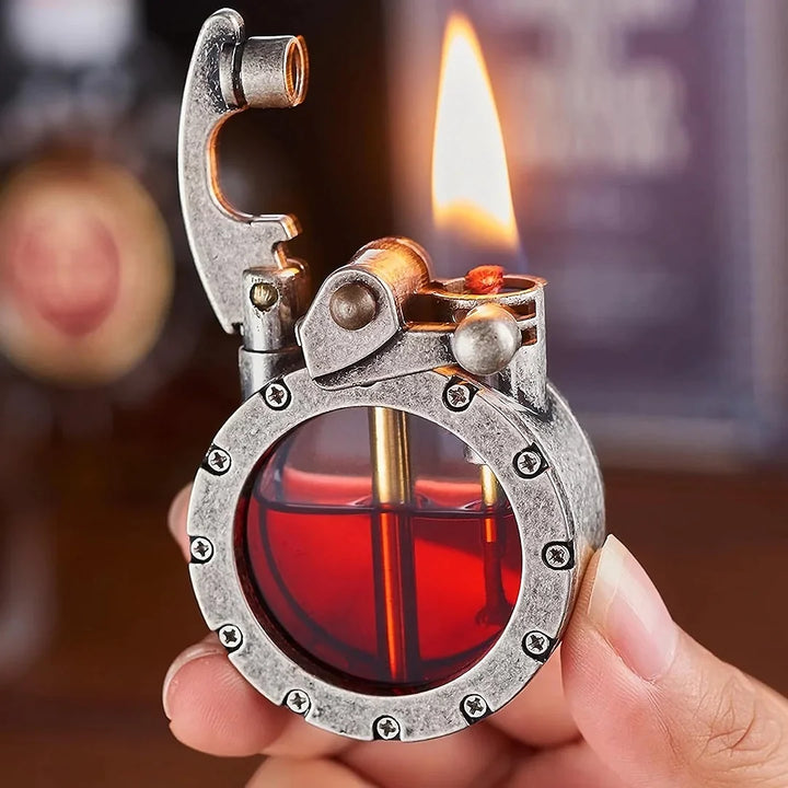 Antique Transparent Lighter – FlintAura-Silver-State of Style