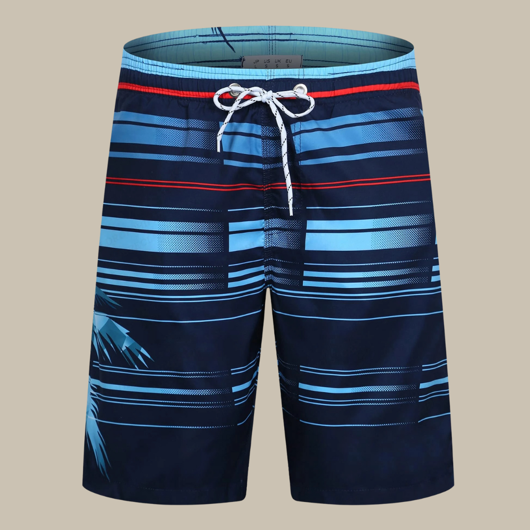 Apollo AquaWave Mid-Length Swim Shorts | Quick-Drying Boardshorts-Dark Blue-M-State of Style