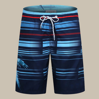 Apollo AquaWave Mid-Length Swim Shorts | Quick-Drying Boardshorts-Dark Blue-M-State of Style