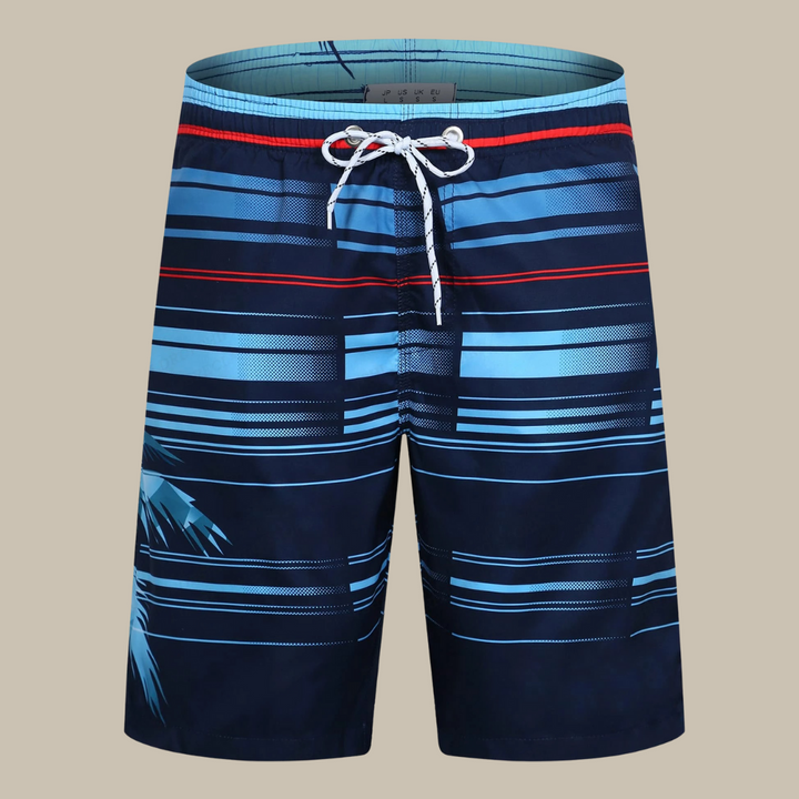 Apollo AquaWave Mid-Length Swim Shorts | Quick-Drying Boardshorts-Dark Blue-M-State of Style