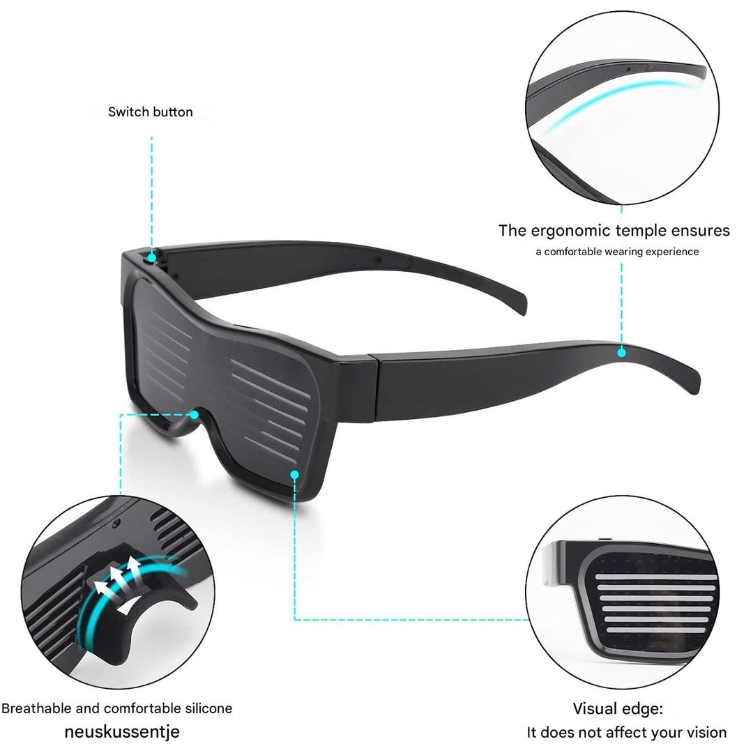 App-Programmable LED Party Glasses - GlowBeat-State of Style