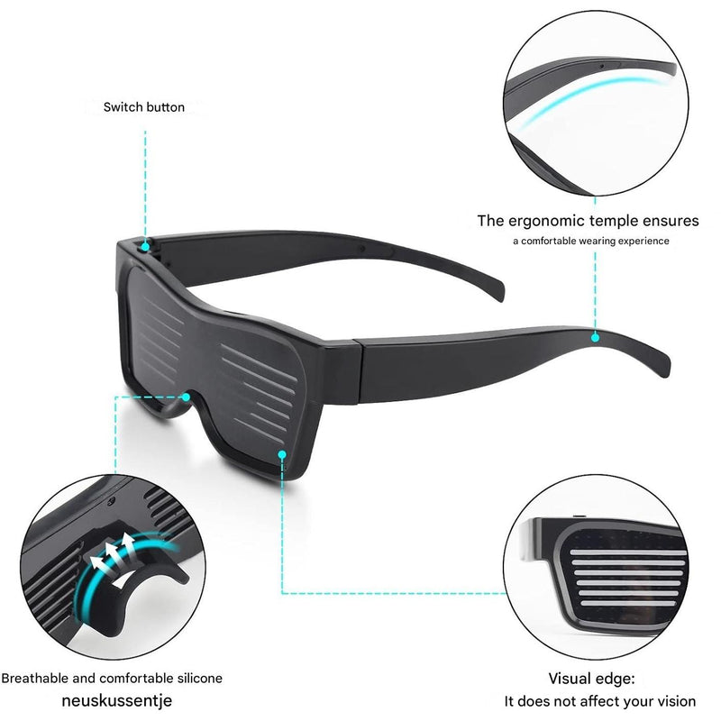 App-Programmable LED Party Glasses - GlowBeat-State of Style